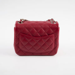 Chanel Classic Flap Square Caviar Mini Red Crossbody - Series 24
