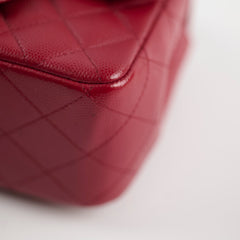 Chanel Classic Flap Square Caviar Mini Red Crossbody - Series 24