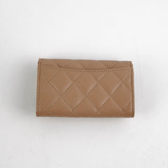 RT- Chanel Flap Card Holder Caviar Dark Beige 22A