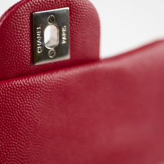 Chanel Classic Flap Square Caviar Mini Red Crossbody - Series 24