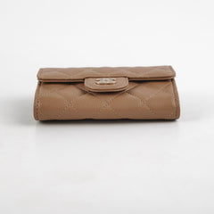 RT- Chanel Flap Card Holder Caviar Dark Beige 22A