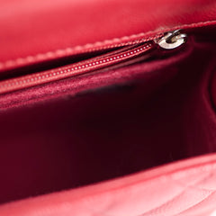 Chanel Classic Flap Square Caviar Mini Red Crossbody - Series 24