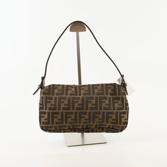 Fendi Baguette Zucca Canvas/Leather Shoulder