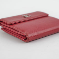 Chanel Fold Caviar Dark Pink Wallet