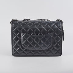 Chanel Large Seasonal Flap Black Lambskin Bag