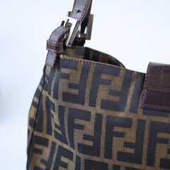 Fendi Zucca Canvas/Leather Shoulder