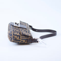 Fendi Baguette Zucca Canvas/Leather Shoulder