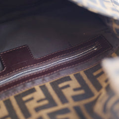 Fendi Baguette Zucca Canvas/Leather Shoulder