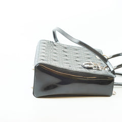 Christian Dior Lady Dior Large Cannage Patent Black