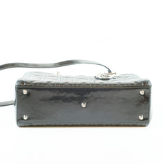 Christian Dior Lady Dior Large Cannage Patent Black