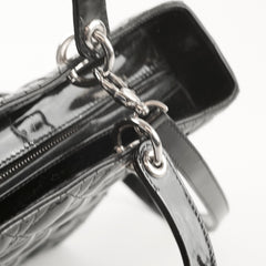 Christian Dior Lady Dior Large Cannage Patent Black