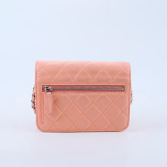 Chanel Peach Mini Caviar WOC