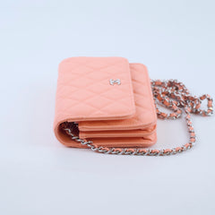 Chanel Peach Mini Caviar WOC