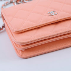 Chanel Peach Mini Caviar WOC