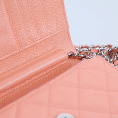 Chanel Peach Mini Caviar WOC