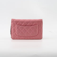 Chanel Pink Lambskin Wallet On Chain WOC