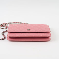 Chanel Pink Lambskin Wallet On Chain WOC