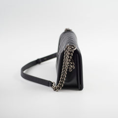 Chanel Old Medium Boy Black Lambskin - Series 23