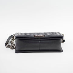 Chanel Old Medium Boy Black Lambskin - Series 23