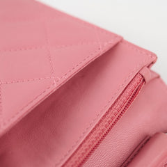 Chanel Pink Lambskin Wallet On Chain WOC