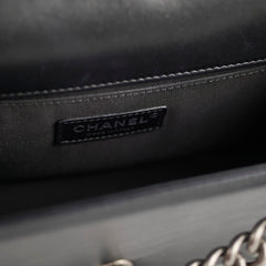 Chanel Old Medium Boy Black Lambskin - Series 23