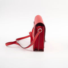 Red Roulis Hermes Mini Roulis Evercolor Red X Stamp