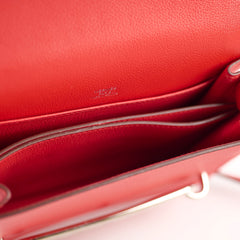 Red Roulis Hermes Mini Roulis Evercolor Red X Stamp
