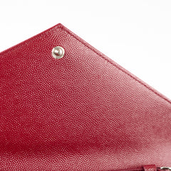 Saint Laurent Cassandra Wallet On Chain Burgundy