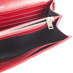 Saint Laurent Cassandra Wallet On Chain Burgundy
