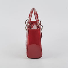 Christian Dior Mini Lady Dior Patent Red