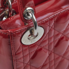 Christian Dior Mini Lady Dior Patent Red