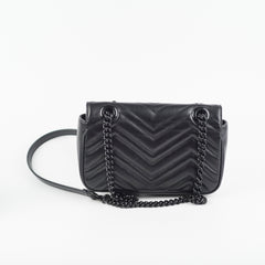 Gucci Black Marmont Mini Black Shoulder Bag