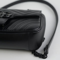 Gucci Black Marmont Mini Black Shoulder Bag