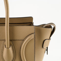 Celine Micro Luggage Beige Calfskin