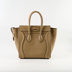 Celine Micro Luggage Beige Calfskin