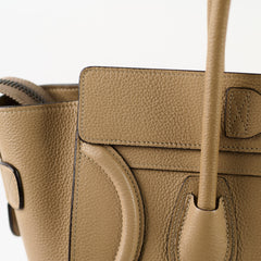 Celine Micro Luggage Beige Calfskin