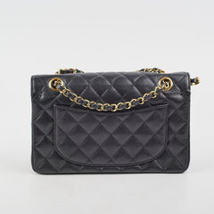 Chanel Small Caviar Double Classic Flap Black 12 Series