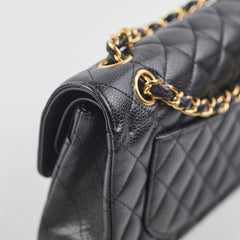 Chanel Small Caviar Double Classic Flap Black 12 Series