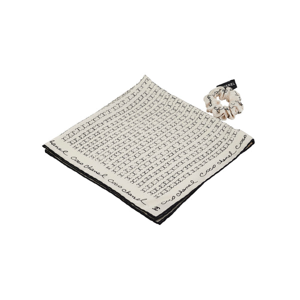 Chanel White Twilly and Scrunchie Set – THE PURSE AFFAIR