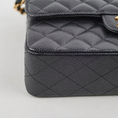 Chanel Small Caviar Double Classic Flap Black 12 Series