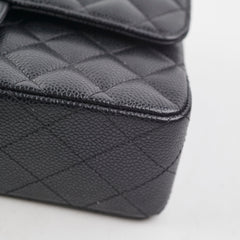 Chanel Small Caviar Double Classic Flap Black 12 Series
