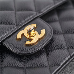 Chanel Small Caviar Double Classic Flap Black 12 Series