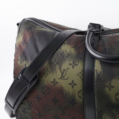 Louis Vuitton x Virgil Abloh Camouflage Monogram Keepall 50 Bandouliere Black/Khaki