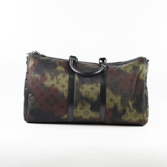 Louis Vuitton x Virgil Abloh Camouflage Monogram Keepall 50 Bandouliere Black/Khaki