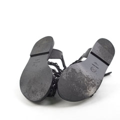 Chanel Chain Sandals Black Size 36