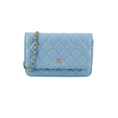 Chanel Wallet On Chain WOC Caviar Light Blue&nbsp; (Microchip)