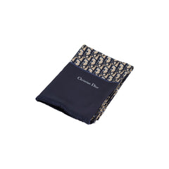 Christian Dior Oblique Navy Silk Scarf