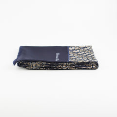 Christian Dior Oblique Navy Silk Scarf