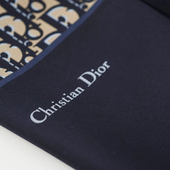 Christian Dior Oblique Navy Silk Scarf