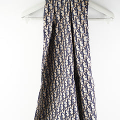 Christian Dior Oblique Navy Silk Scarf
